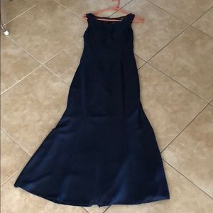 Long blue dress w padding
